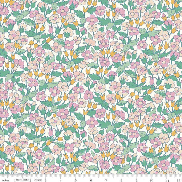 SALE The Carnaby Collection Bohemian Brights Picadilly Poppy E 04775941 - Riley Blake - Floral - Liberty Fabrics - Quilting Cotton Fabric