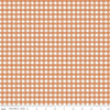 SALE Hidden Cottage PRINTED Gingham C10765 Orange - Riley Blake Designs - Orange Off White Checks Checkered Plaid - Quilting Cotton