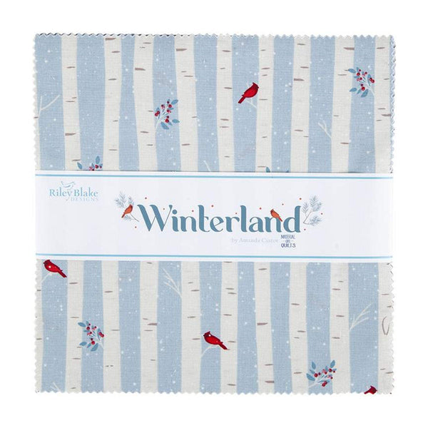 SALE Winterland Layer Cake 10" Stacker Bundle - Riley Blake Designs - 42 piece Precut Pre cut - Winter - Quilting Cotton Fabric