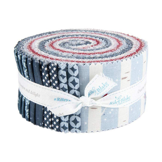 SALE Winterland 2.5 Inch Rolie Polie Jelly Roll 40-Piece  - Riley Blake Designs - Precut  Bundle - Winter - Quilting Cotton Fabric
