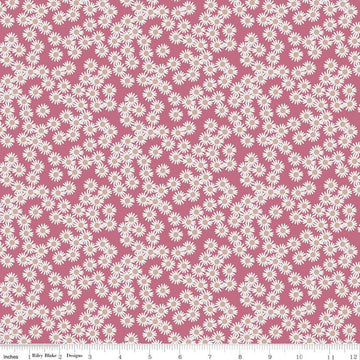 21" End of Bolt - Spotted Daisy Fields SC10842 Super Pink SPARKLE - Riley Blake - Floral Daisy Rose Gold SPARKLE - Quilting Cotton Fabric