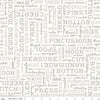 Stitch Text C10921 Cloud - Riley Blake Designs - Sewing Crafting Words Off White - Lori Holt - Quilting Cotton Fabric