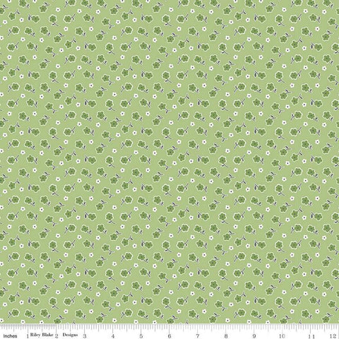SALE Stitch Bloom C10925 Green - Riley Blake Designs - Floral Flowers - Lori Holt - Quilting Cotton Fabric