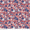 CLEARANCE 19" End of Bolt - The Carnaby Collection Retro Indigo Cosmos Cloud B 04775945 Riley Blake - Liberty Fabrics Quilting Cotton Fabric