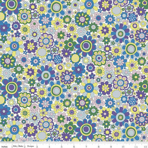 SALE The Carnaby Collection Daydream Paradise Petals B 04775948 - Riley Blake - Floral Flowers - Liberty Fabrics - Quilting Cotton Fabric