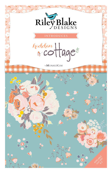 SALE Hidden Cottage 2.5 Inch Rolie Polie Jelly Roll 40 pieces  - Riley Blake - Precut Pre cut Bundle - Floral - Quilting Cotton Fabric