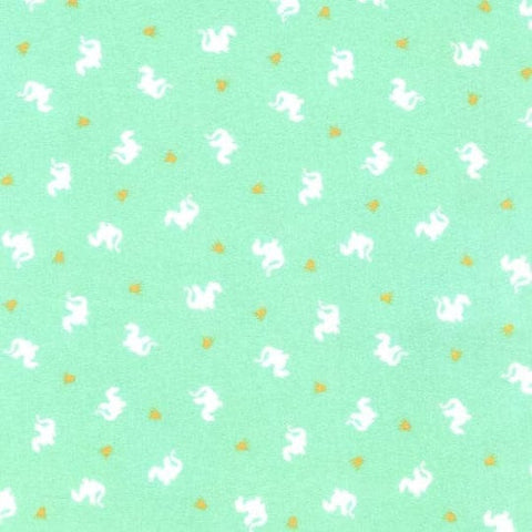 SALE KNIT Magic Baby Dragons Turquoise by Sarah Jane for Michael Miller - Juvenile Children's - Jersey KNIT Cotton Stretch Fabric