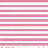 DEAL KNIT Hot Pink & White 1/2" Half Inch Stripe K530 - Riley Blake Designs - Jersey KNIT Cotton Stretch Fabric