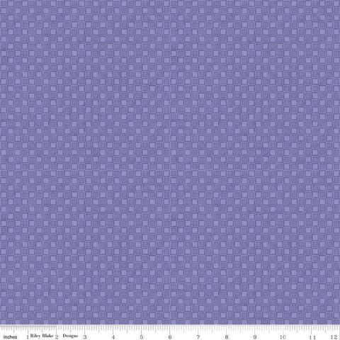 Lucy June Blocks C11225 Plum - Riley Blake Designs - Checkerboard Tone-on-Tone Purple - Quilting Cotton Fabric