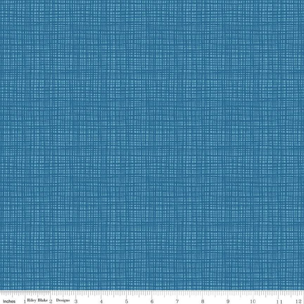 SALE Texture C610 Blue by Riley Blake Designs - Sketched Tone-on-Tone Irregular Grid - Quilting Cotton Fabric