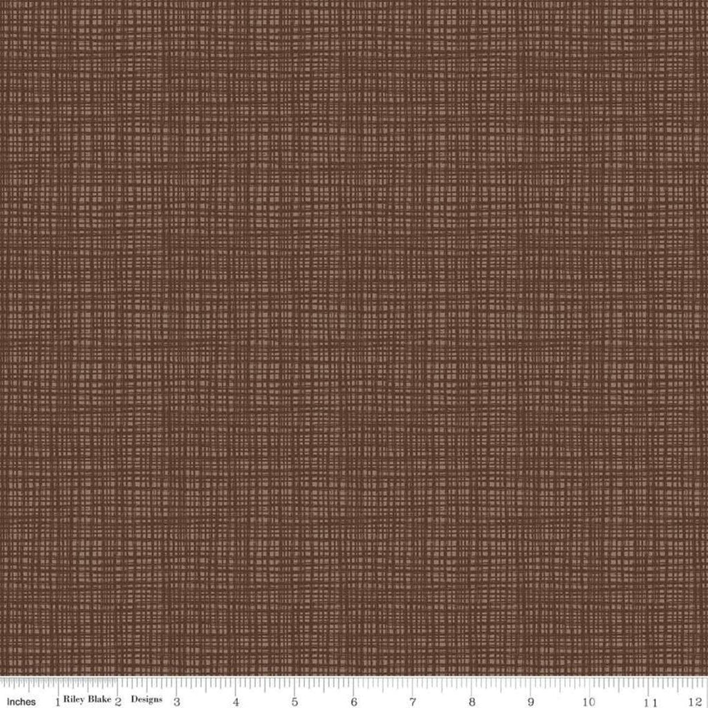 SALE Texture C610 Chocolate by Riley Blake Designs - Sketched Tone-on-Tone Irregular Grid Brown - Quilting Cotton Fabric