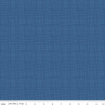 Texture C610 Denim - Riley Blake Designs - Sketched Tone-on-Tone Irregular Grid Blue - Quilting Cotton Fabric