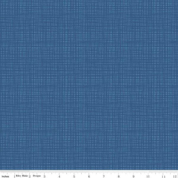 SALE Texture C610 Denim by Riley Blake Designs - Sketched Tone-on-Tone Irregular Grid Blue - Quilting Cotton Fabric