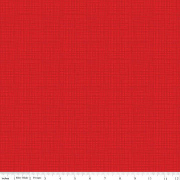 SALE Texture C610 Red - Riley Blake Designs - Sketched Tone-on-Tone Irregular Grid - Quilting Cotton Fabric