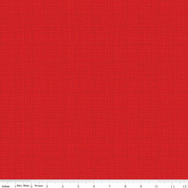 SALE Texture C610 Red by Riley Blake Designs - Sketched Tone-on-Tone Irregular Grid - Quilting Cotton Fabric