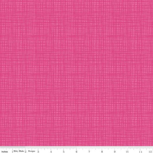 Texture C610 Super Pink by Riley Blake Designs - Sketched Tone-on-Tone Irregular Grid - Quilting Cotton Fabric