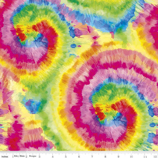 DEAL KNIT Tie Dye KD11230 Bright - Riley Blake Designs - Digitally Printed - Jersey KNIT Cotton Spandex Stretch Fabric