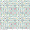 SALE Stitch Applique C10923 Songbird - Riley Blake Designs - Floral Flowers Medallions Geometric Blue - Lori Holt - Quilting Cotton Fabric