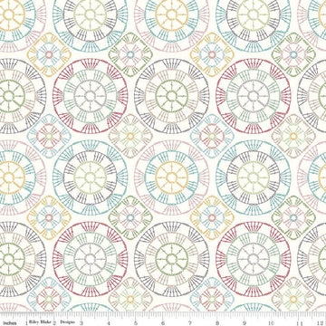 SALE Stitch Crochet C10937 Cloud - Riley Blake Designs - Geometric Off White - Lori Holt - Quilting Cotton Fabric