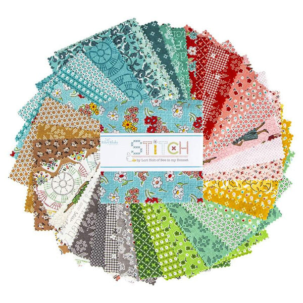Stitch Charm Pack 5" Stacker Bundle - Riley Blake Designs - 42 piece Precut Pre cut - Lori Holt - Quilting Cotton Fabric