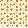 DEAL Adel in Autumn Pumpkins C10821 Cream - Riley Blake Designs - Fall Pumpkin Leaves - Quilting Cotton Fabric