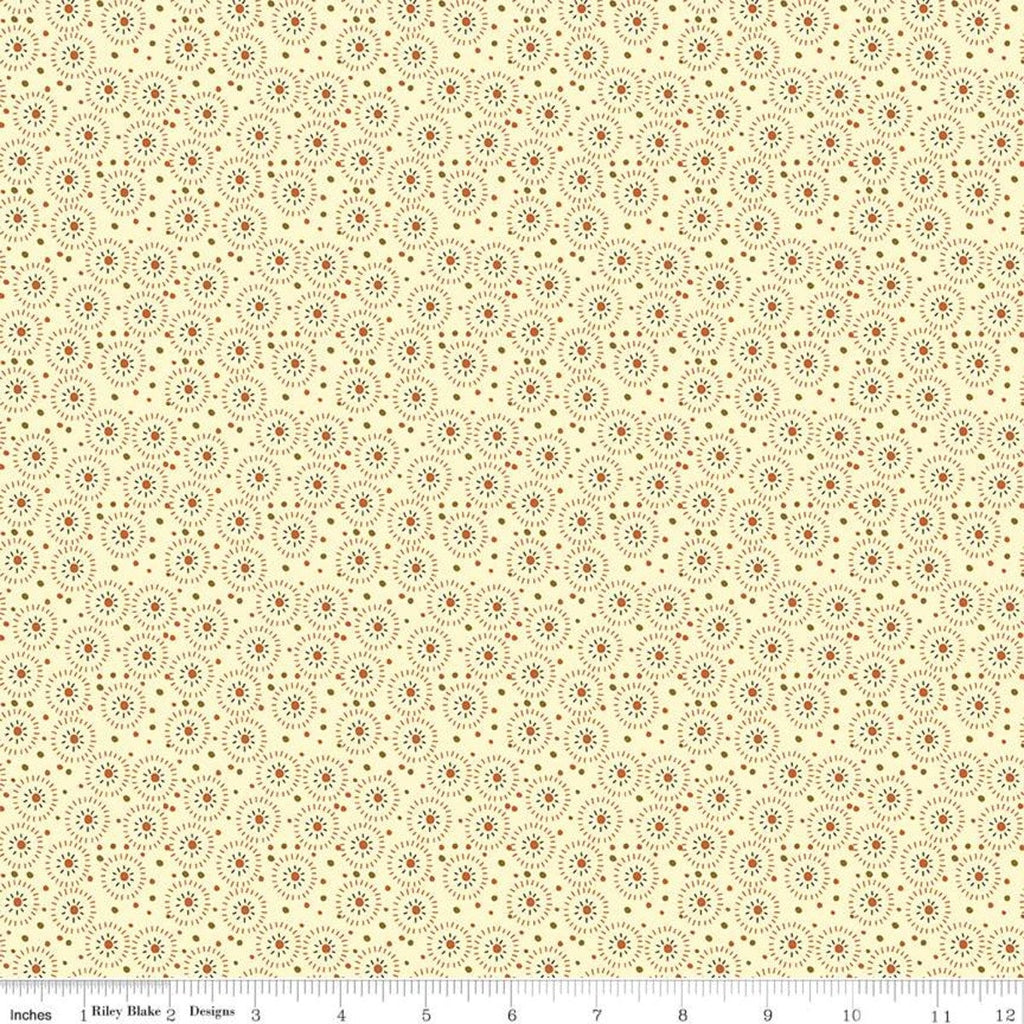 Adel in Autumn Seeds C10825 Cream - Riley Blake Designs - Fall Dots Circles - Quilting Cotton Fabric