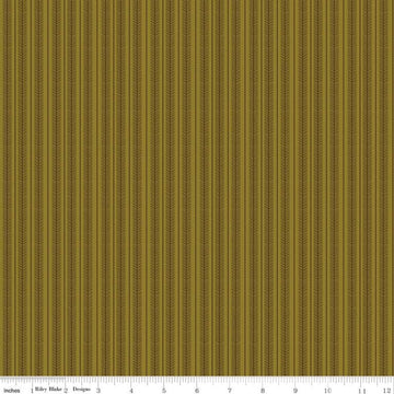 DEAL Adel in Autumn Stripes C10827 Olive - Riley Blake Designs - Fall Stripe Striped Green - Quilting Cotton Fabric