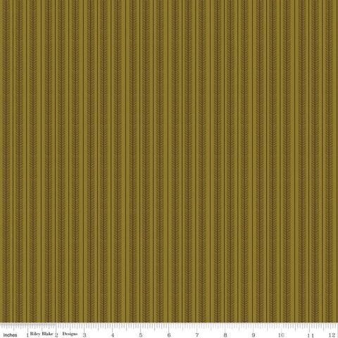 SALE Adel in Autumn Stripes C10827 Olive - Riley Blake Designs - Fall Stripe Striped Green - Quilting Cotton Fabric