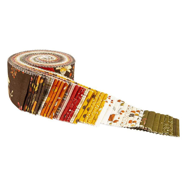 Adel in Autumn 2.5 Inch Rolie Polie Jelly Roll 40 pieces  - Riley Blake Designs - Precut Pre cut Bundle - Fall - Quilting Cotton Fabric