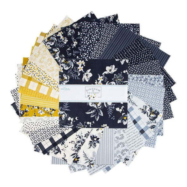 Gingham Foundry Layer Cake 10" Stacker Bundle - Riley Blake Designs - 42 piece Precut Pre cut - Floral - Quilting Cotton Fabric