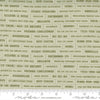 SALE Christmas Morning Fa La La 5145 Sage - Moda Fabrics - Lyrics Words Text Songs Green - Quilting Cotton Fabric