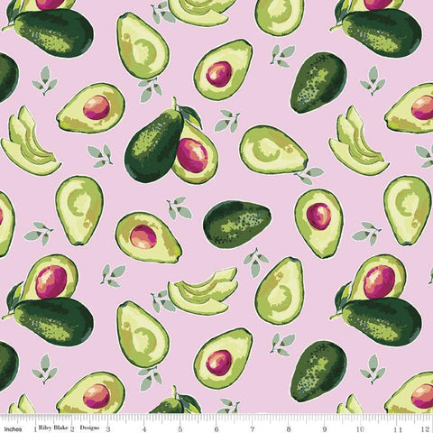 SALE Lucy June Avocados C11223 Pink - Riley Blake Designs - Quilting Cotton Fabric
