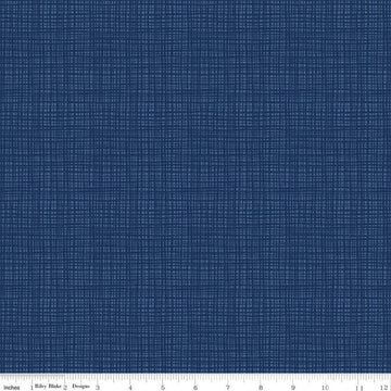 SALE Texture C610 Navy - Riley Blake Designs - Sketched Tone-on-Tone Irregular Grid Blue - Quilting Cotton Fabric