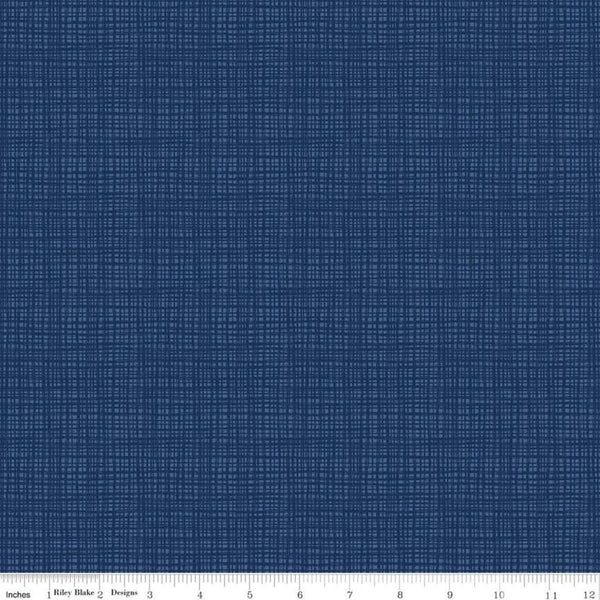 SALE Texture C610 Navy by Riley Blake Designs - Sketched Tone-on-Tone Irregular Grid Blue - Quilting Cotton Fabric