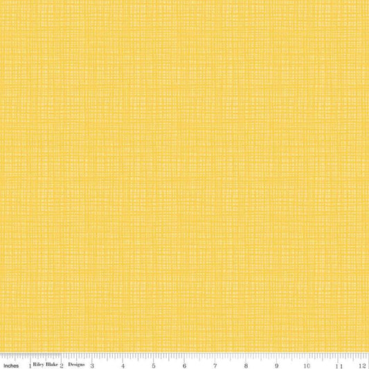 SALE Texture C610 Yellow - Riley Blake Designs - Sketched Tone-on-Tone Irregular Grid - Quilting Cotton Fabric