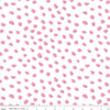 17" End of Bolt - KNIT Spots K10432 White - Riley Blake Designs - Two-Colored Overlapping Spots - Jersey KNIT Cotton Stretch Fabric