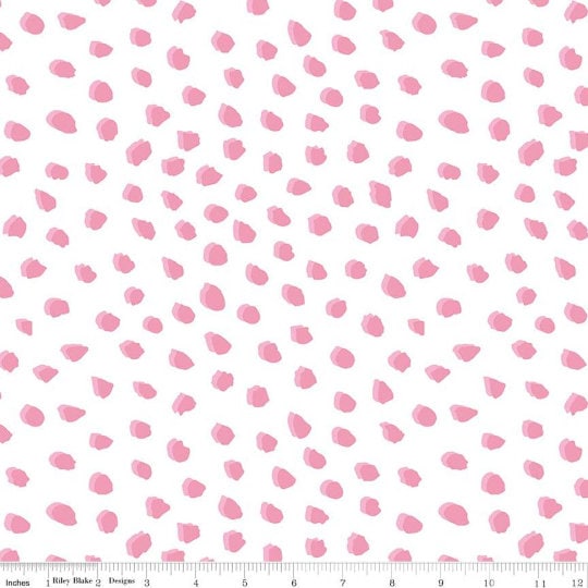 SALE KNIT Spots K10432 White - Riley Blake Designs - Two-Colored Overlapping Spots - Jersey KNIT Cotton Stretch Fabric