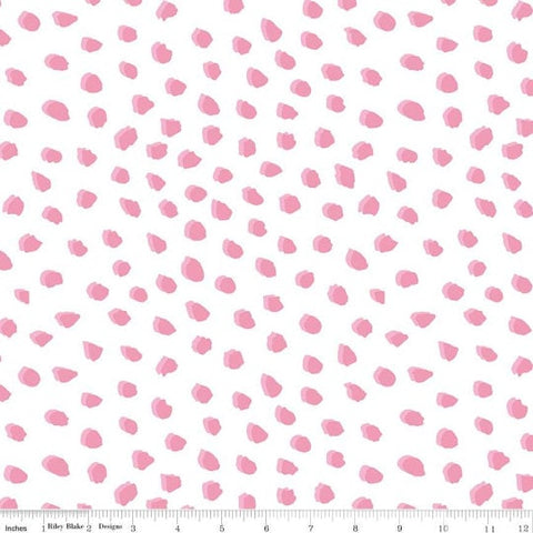SALE KNIT Spots K10432 White - Riley Blake Designs - Two-Colored Overlapping Spots - Jersey KNIT Cotton Stretch Fabric
