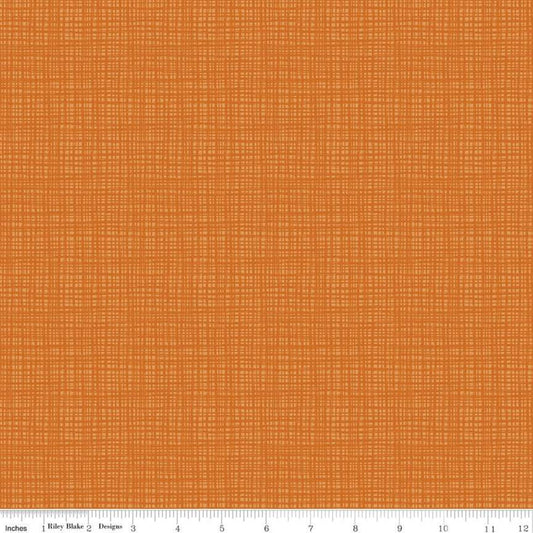 DEAL Texture C610 Pumpkin - Riley Blake Designs - Sketched Tone-on-Tone Irregular Grid Orange - Quilting Cotton Fabric