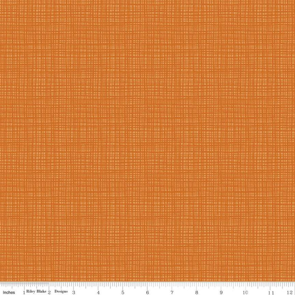 SALE Texture C610 Pumpkin by Riley Blake Designs - Sketched Tone-on-Tone Irregular Grid Orange - Quilting Cotton Fabric