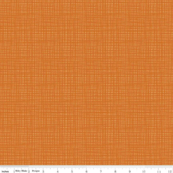 SALE Texture C610 Pumpkin by Riley Blake Designs - Sketched Tone-on-Tone Irregular Grid Orange - Quilting Cotton Fabric