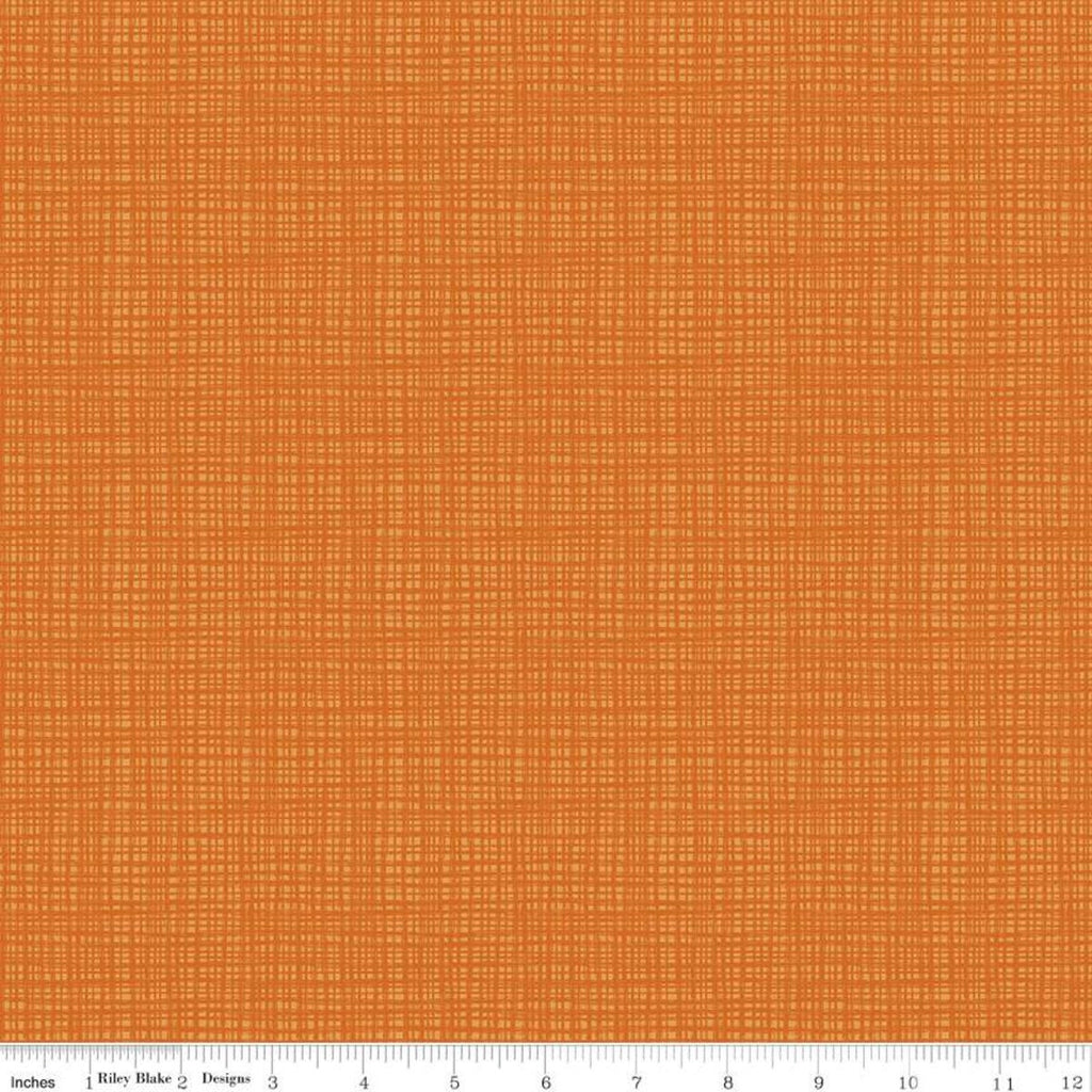 CLEARANCE Texture C610 Carrots by Riley Blake Designs - Sketched Tone-on-Tone Irregular Grid Orange - Quilting Cotton Fabric