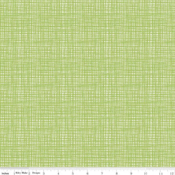 Texture C610 Lettuce - Riley Blake Designs - Sketched Tone-on-Tone Irregular Grid Green - Quilting Cotton Fabric