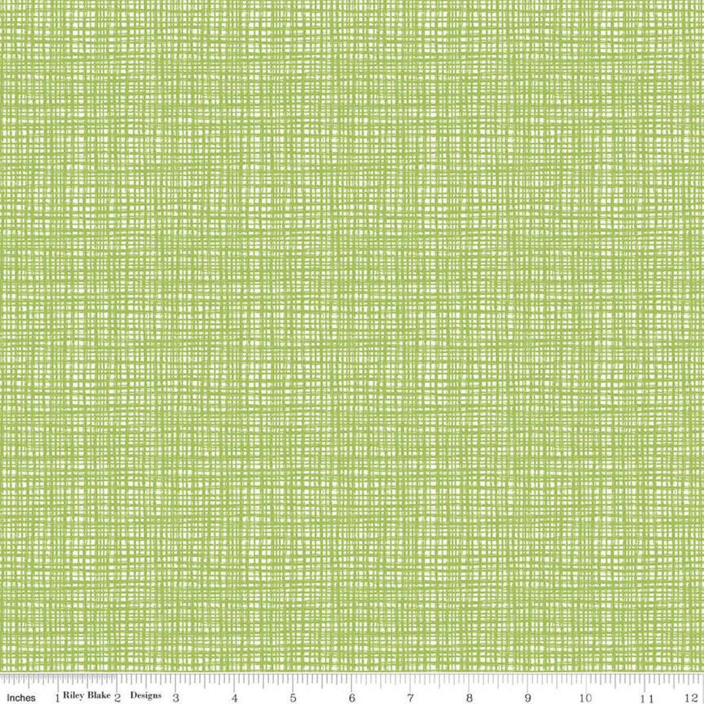 Texture C610 Lettuce by Riley Blake Designs - Sketched Tone-on-Tone Irregular Grid Green - Quilting Cotton Fabric