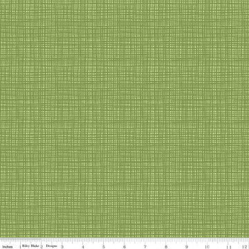 Texture C610 Peas - Riley Blake Designs - Sketched Tone-on-Tone Irregular Grid Green - Quilting Cotton Fabric