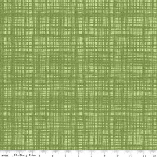 Texture C610 Peas - Riley Blake Designs - Sketched Tone-on-Tone Irregular Grid Green - Quilting Cotton Fabric