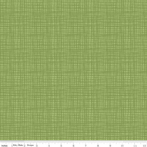 Texture C610 Peas by Riley Blake Designs - Sketched Tone-on-Tone Irregular Grid Green - Quilting Cotton Fabric