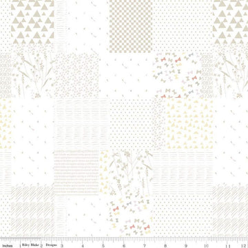 Hush Hush Patchwork C11175 - Riley Blake Designs - Low Volume Prints - Quilting Cotton Fabric