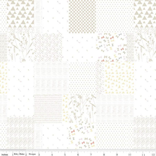 Hush Hush Patchwork C11175 - Riley Blake Designs - Low Volume Prints - Quilting Cotton Fabric