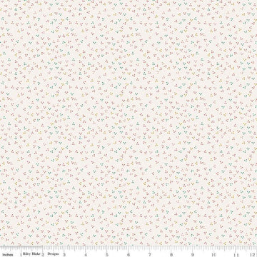 SALE Hush Hush Trio C11179 - Riley Blake Designs - Low Volume Three-Dot Clusters on Cream - Quilting Cotton Fabric